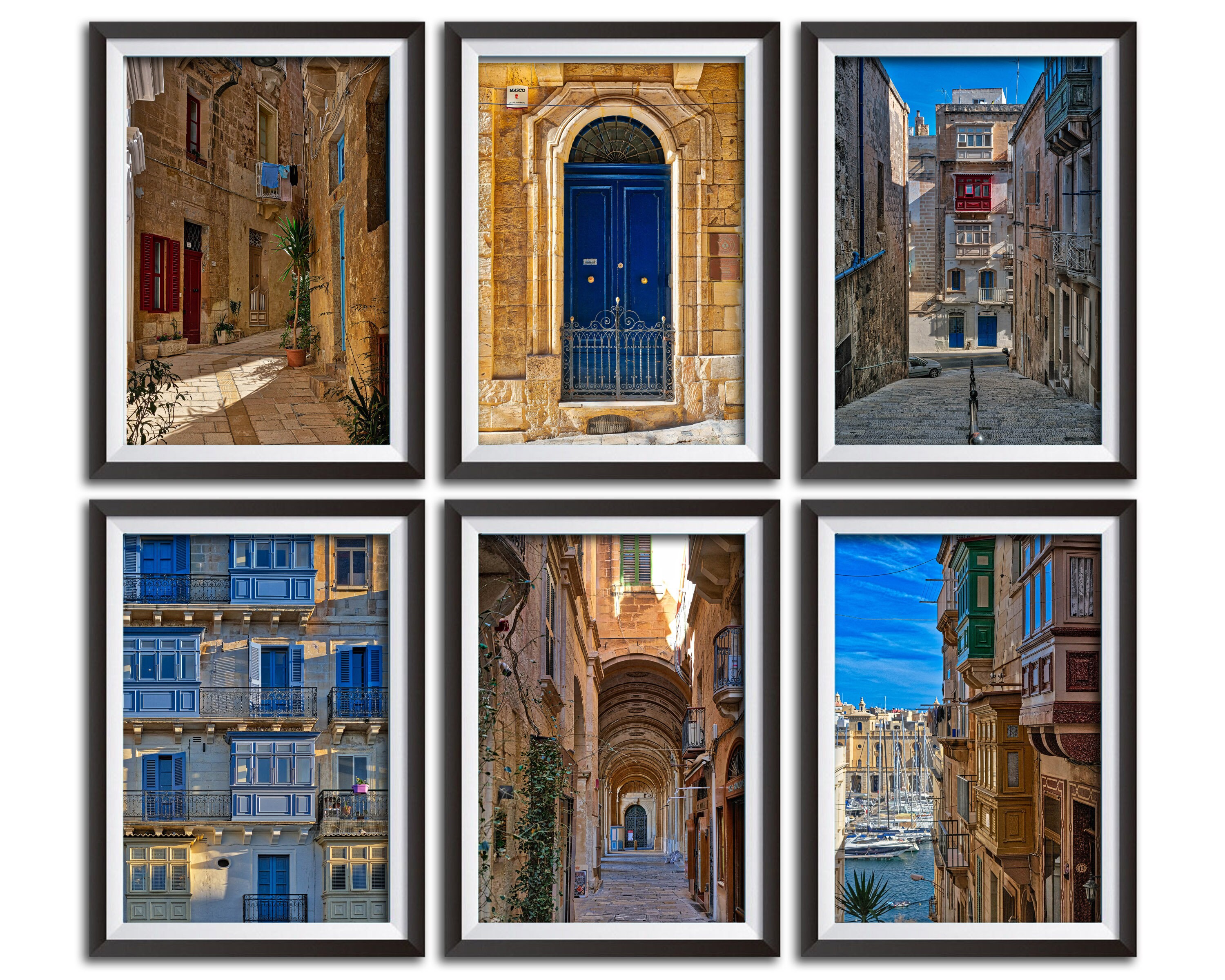 Malta Print Set of 6 Valletta Prints Malta Art Print Malta Etsy