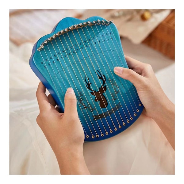 17 String Mini Lyre Harp Kalimba Easy to Play