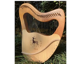 21/24/27 String Lyre Harp Portable Wood Harp Easy-to-Learn String Musical Instrument Gift for Kids Adults for Beginner&the Professional
