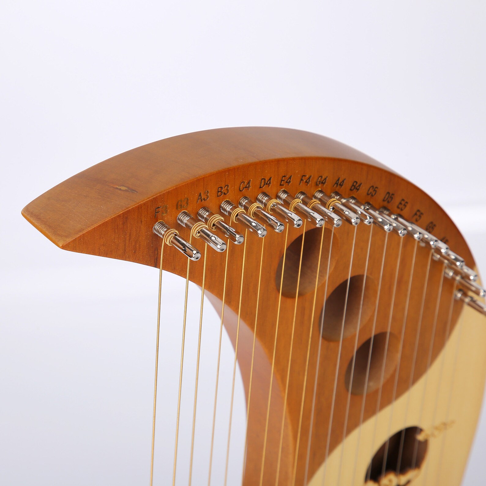 19string Lyre Harp Portable Wood Harp Easytolearn String Etsy