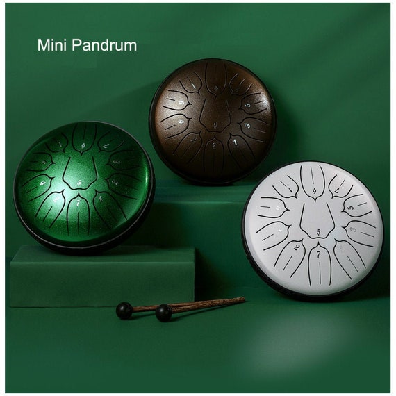 6 pouces 11 Notes Steel Tongue Drum Mini Pandrum Pocketable Tank