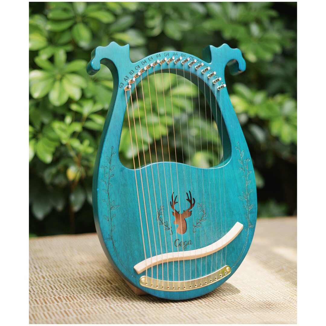 16 String Lyre Harp Portable Wood Harp Easytolearn String Musical Instrument Gift for Kids