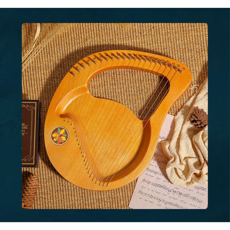 21/24 String Lyre Harp Portable Wood Harp Easytolearn String Etsy