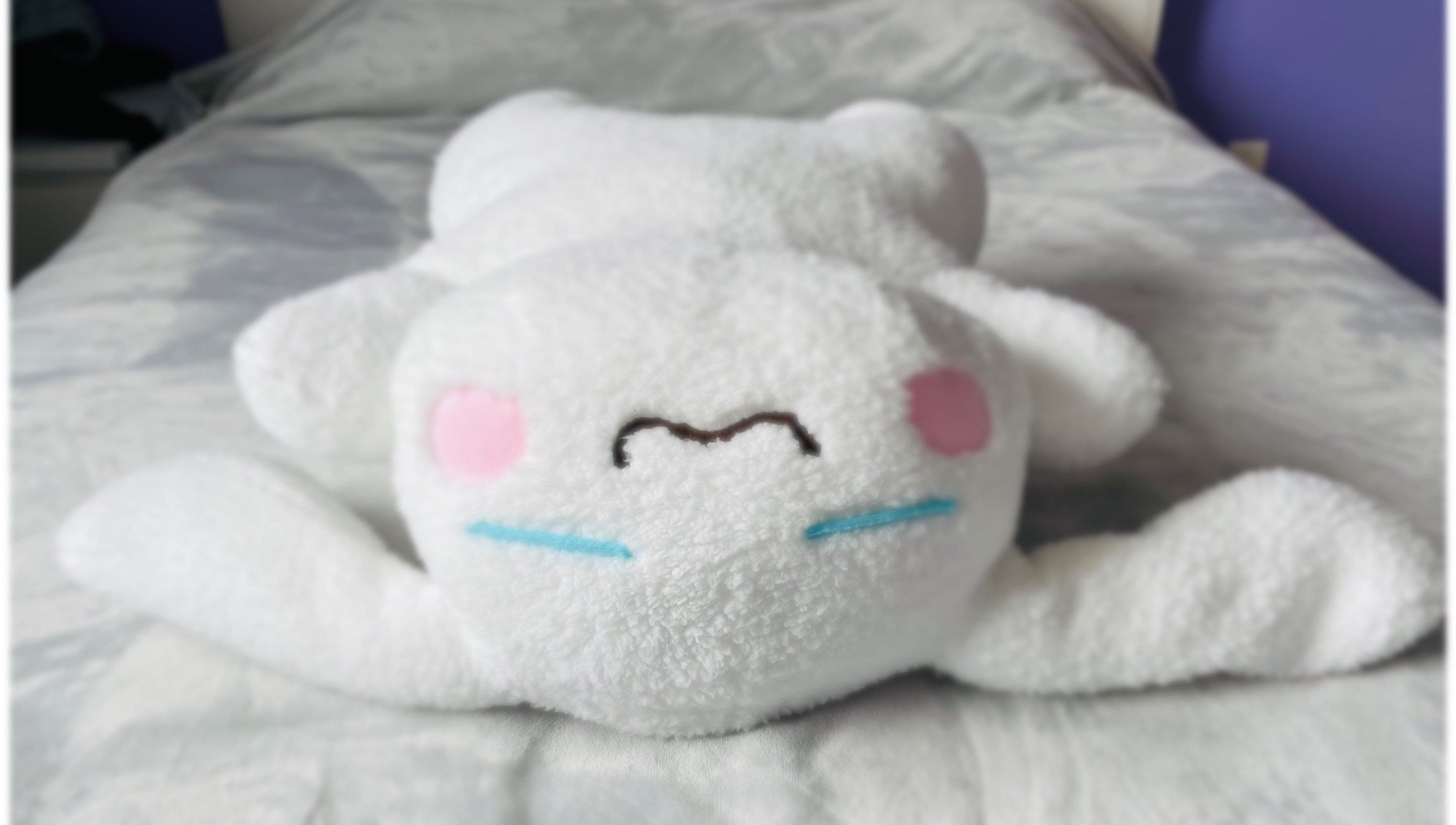 Sanrio Cinnamoroll with Bear on Head Drawing Plush With Voice