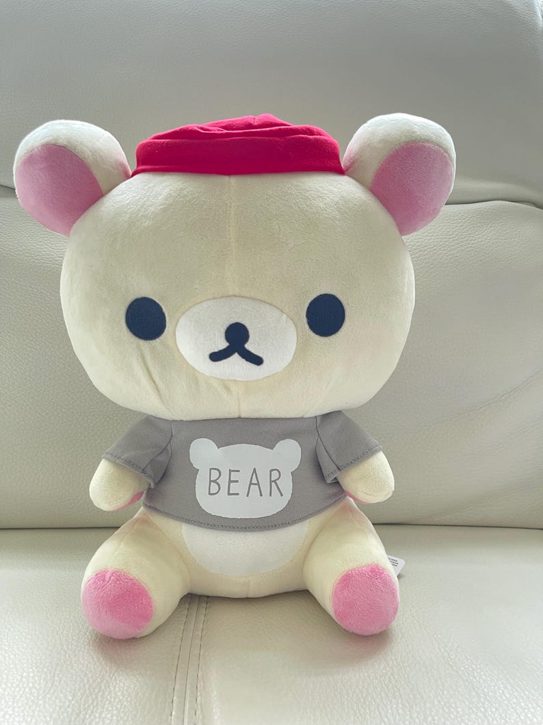 San-x Rilakkuma/Korilakkuma Plush Costume, Cute Easter Rabbit red hat