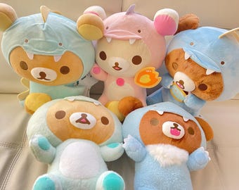 Korilakkuma With Clover M423 Rilakkuma SAN-X 2007 Fuzzy Plush 7