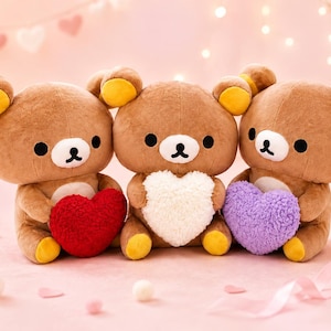 NUEVO Corazón de amor SanX Rilakkuma/Korilakkuma de 15 pulgadas