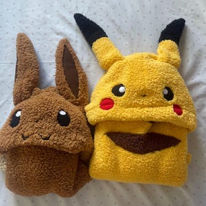 Handmade Eevee/Pikachu Poncho Coat Halloween costume (ready to ship)
