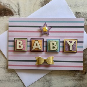 3D Baby Karte, handgemachte Grußkarte - “Baby”