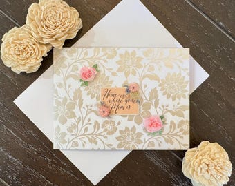 3D Mother's Day Card: Handmade Floral Greeting Card