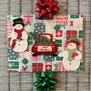 Tarjeta de Navidad 3D, tarjeta de felicitación hecha a mano: “Feliz Navidad”