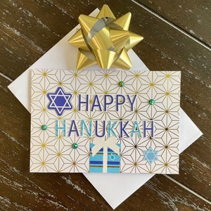 Handgemachte 3D Chanukka Karte - “Happy Chanukka”