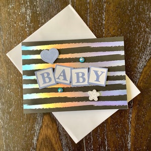 3D Baby Karte, handgemachte Grußkarte - ""Baby"""