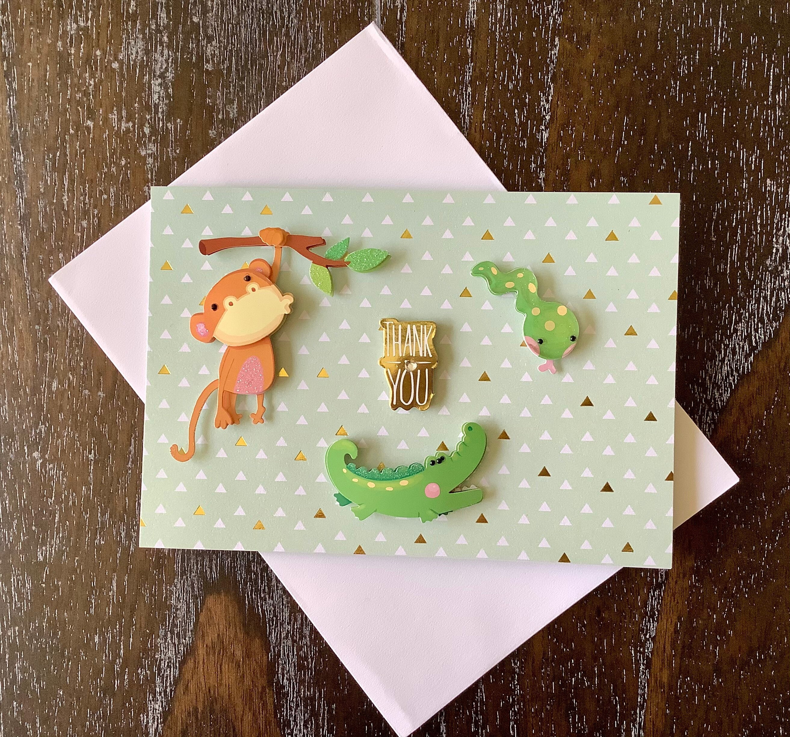 3D Thank You Card Handmade Greeting Card Thank You Etsy