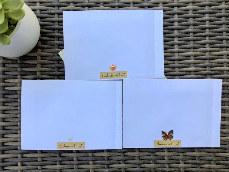 3D Thank You Cards Set Of Three, Handmade Greeting Cards 3 Thank You Cards image 8