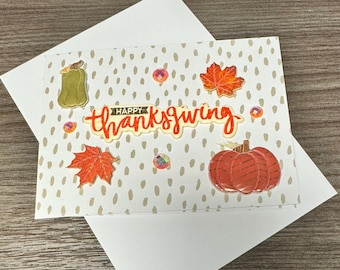 3D Thanksgiving-kaart: handgemaakte wenskaart