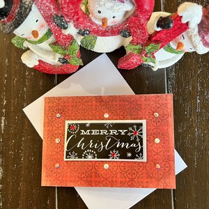 3D Weihnachtskarte, Handgemachte Weihnachtskarte - “Merry Christmas”