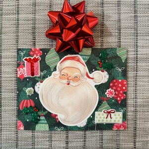 3D Weihnachtskarte, handgemachte Grußkarte - Santa