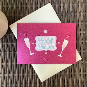 3D Hochzeitskarte, handgemachte Grußkarte - "Bridal Shower"