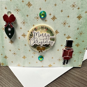3D Weihnachtskarte, Handgemachte Weihnachtskarte - “Merry Christmas”
