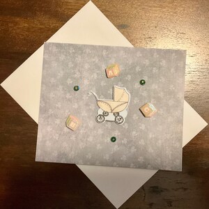 3D Babykarte, handgemachte Grußkarte - “ABC”