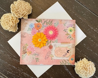 3D Mother's Day Card: Handmade Floral Greeting Card