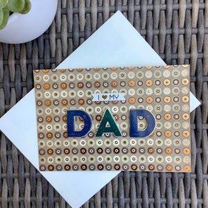Biglietto 3D per la festa del papà, biglietto di auguri fatto a mano - "Io (cuore) mio padre"