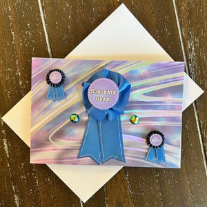 3D Abschlusskarte, handgemachte Grußkarte - “Congrats Grad”
