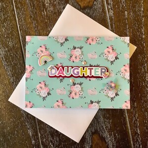 3D Tochter Karte, handgemachte Grußkarte - “Daughter”