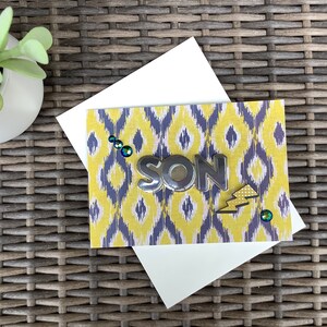 3D Fathers Day Card, Handmade Greeting Card - “Son”