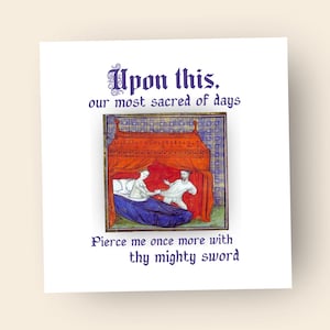 Funny Medieval Anniversary Card: Renfaire Art History Valentines Day Card
