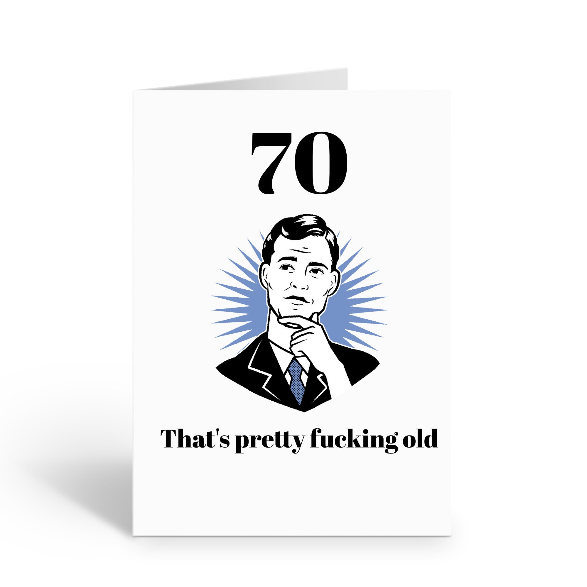 70th Birthday Card for Men / Funny 70 Seventieth Seventy Year - Etsy UK