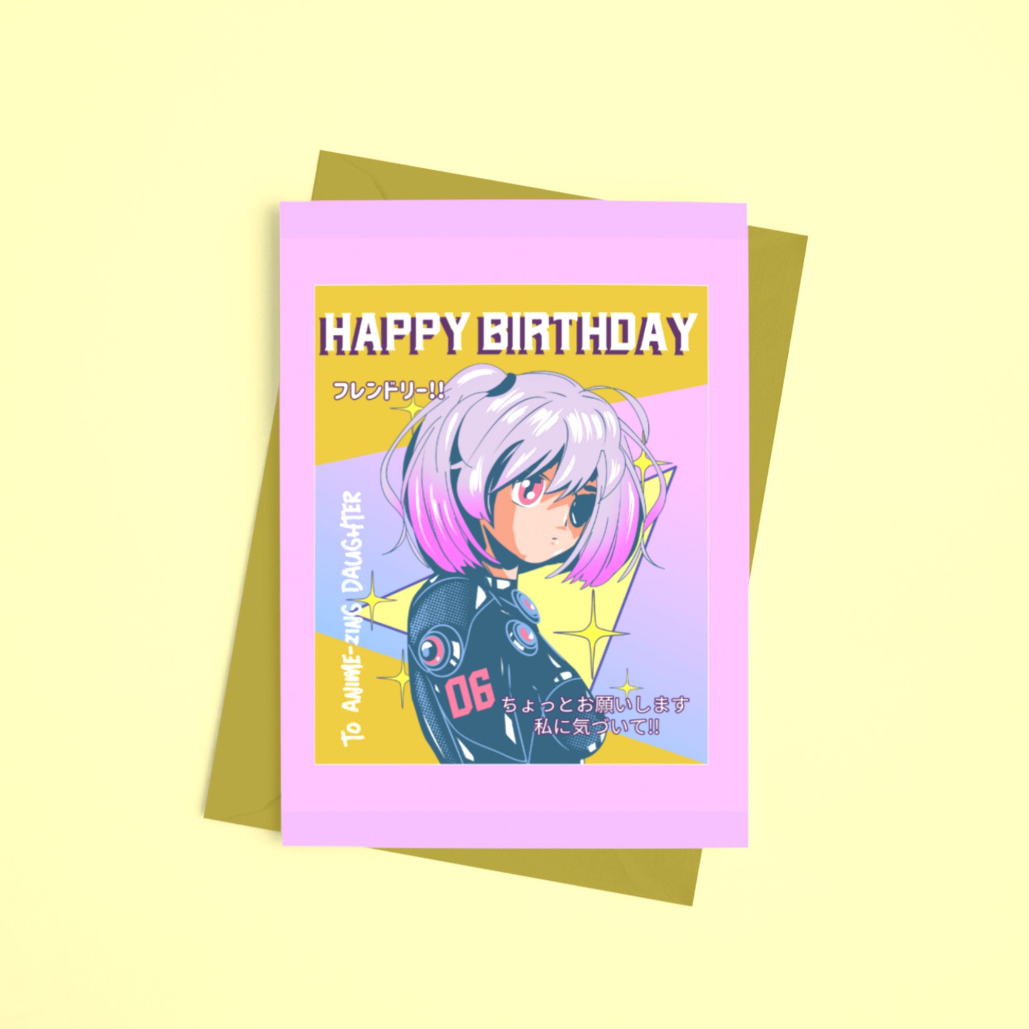 Happy Birthday to Anime-zing Daughter / Unique Card for Girls - Etsy Singapore Happy Birthday to Anime-zing Daughter / Unique Card for Girls - Etsy Singapore