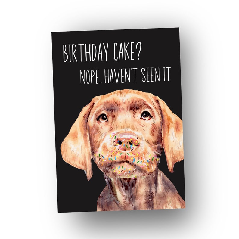 Funny Birthday Card for a Dog Mum or Dad / Card from the Dog / UK Shop image 1