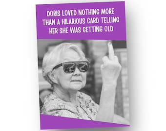 Birthday Card for Women / Funny Retro Growing Older Birthday Card for Her / Card for a Friend Sister Mum / UK Shop