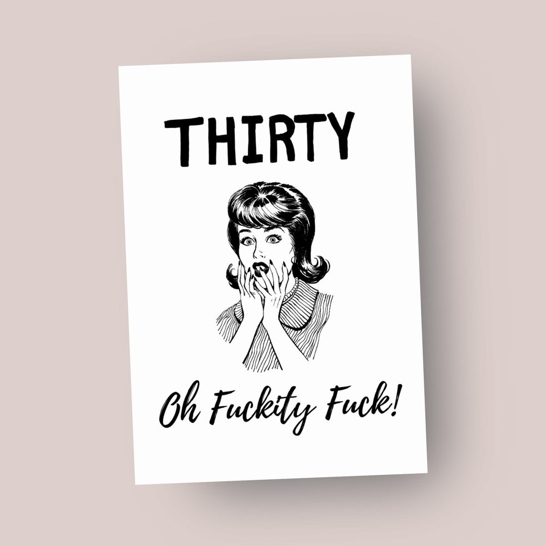 Funny 30th Birthday Card for Her: Turning Thirty - Etsy UK