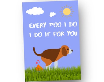 Birthday Card From The Dog / Card from the Dog to Dad or Mum / Mother's Day / Father's Day / Valentine's / Dog Lover Card / UK Shop