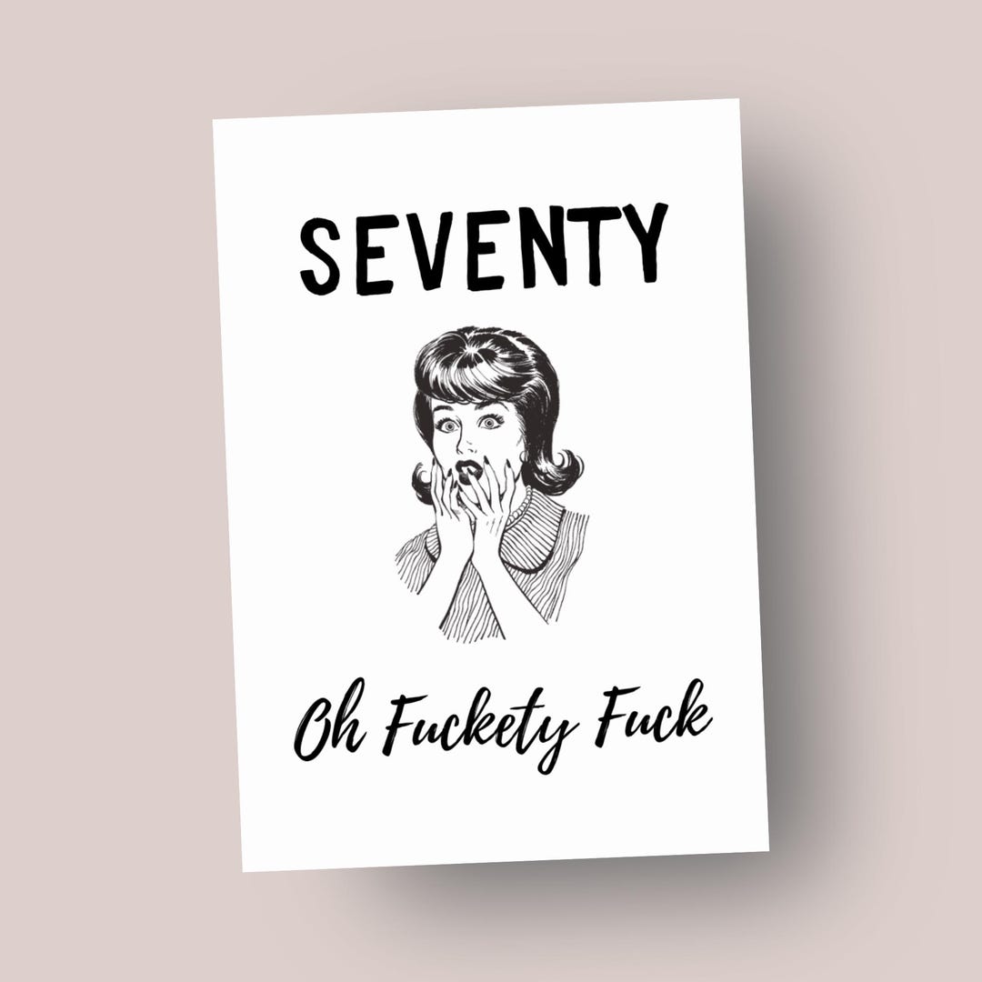 70th Birthday Card for Her: Funny Retro Style Turning 70 Card Women ...