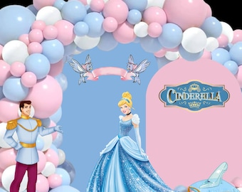 Cinderella Character Prop Cutout Princess Birthday Babyshower Fairy Godmother Decor