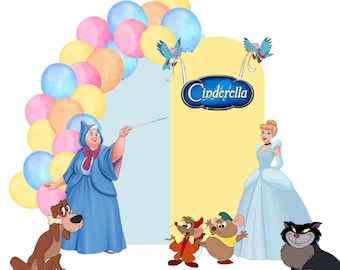 Cinderella Character Prop Cutout Princess Birthday Babyshower Fairy Godmother Decor