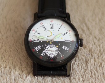 Soviet watch "Pobeda" with with Moon and Stars on the dial (Pobeda Day/Night)
