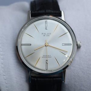 Montre soviétique Poljot De Luxe Montre Poljot Montre URSS Montre élégante Montre rétro Montre minimaliste Montre de collection Montre soviétique vintage
