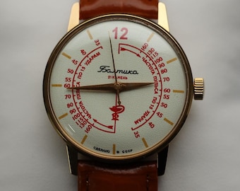 Montre médicale Raketa - Montre pulsomètre, échelle de pulsomètre, cadeau pour médecin, montre médicale, montre pour médecin, cadeau futur médecin