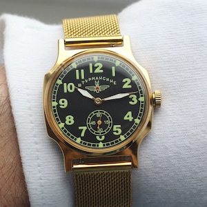 Vintage watches Pobeda Shturmanskie - Vintage mens watch, Ukrainian shops, mens wrist watch, Mechanical watch, Military watch, Unique gift