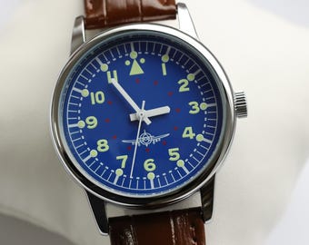 Orologio Raketa antico vintage inciso, orologio militare. Orologi da polso meccanici, orologio da uomo vintage, orologio da aviazione, regalo per lui