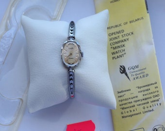 Womens watch Luch 1801 / mechanical watch, white watch, ladies watch, mom jewelry gift, gift for mother