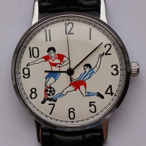 Kijk Luch Voetbal Voetbal Pols herenhorloge 23 juwelen Slank vintage / cadeau voor mannen