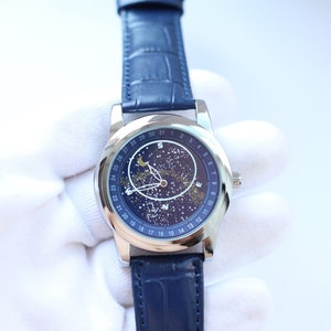 Celestial Night Sky - Modern Automatic Watch | Luxurious Stainless Steel | Astronomy | Astrology | Universe | Stars