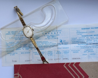 Ladies watch Luch 1801 / womens watch, mechanical watch, white watch, ladies watch, mom jewelry gift, gift for mother