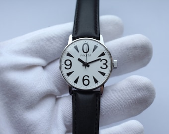 Raketa ZERO kvarts, Raketa Big zero, sovjetisk klocka raketa 0, armbandsur, vit klocka